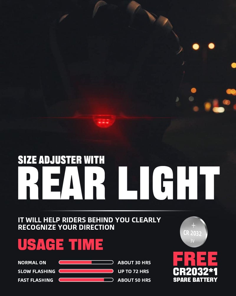 VICTGOAL Bike Helmet for Men Women with Led Light Detachable Magnetic Goggles Removable Sun Visor Mountain & Road Bicycle Helmets Adjustable Size Adult Cycling Helmets (L: 57-61 cm, Black White) - Image 4